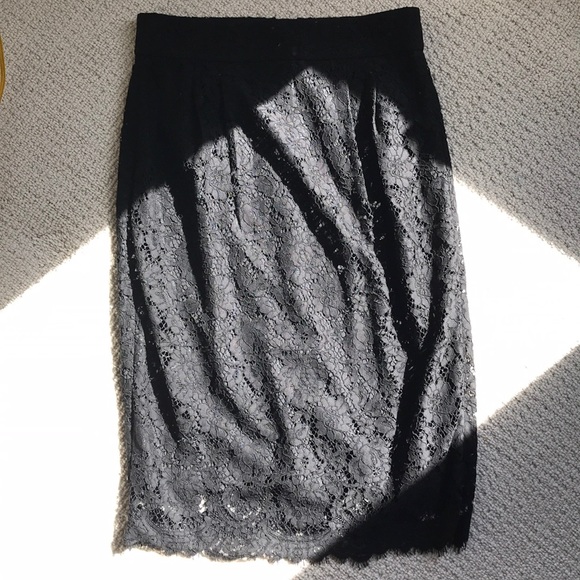 J. Crew Dresses & Skirts - NWT JCrew Black Lace Skirt - Size 8